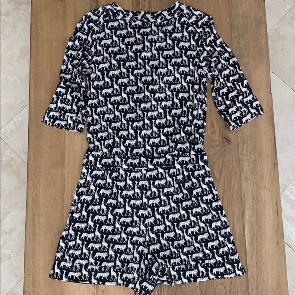 Animal Pattern Short Romper - Picture 3 of 6